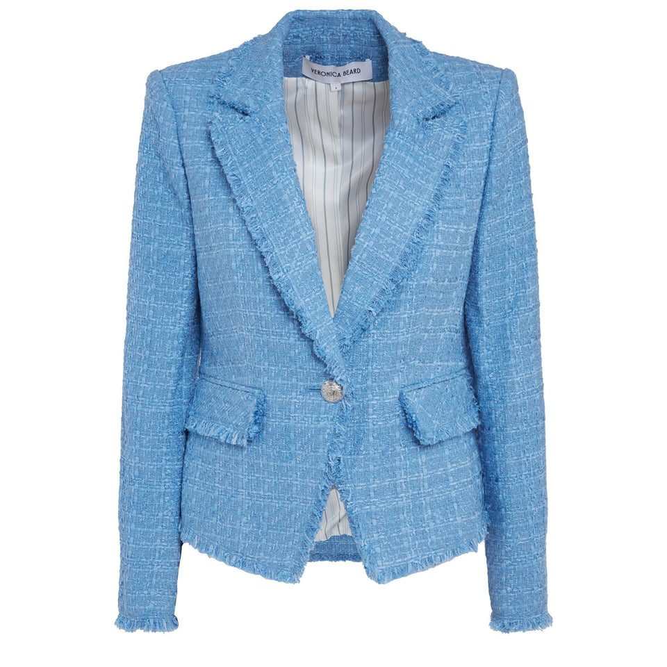 Giacca in tweed azzurra