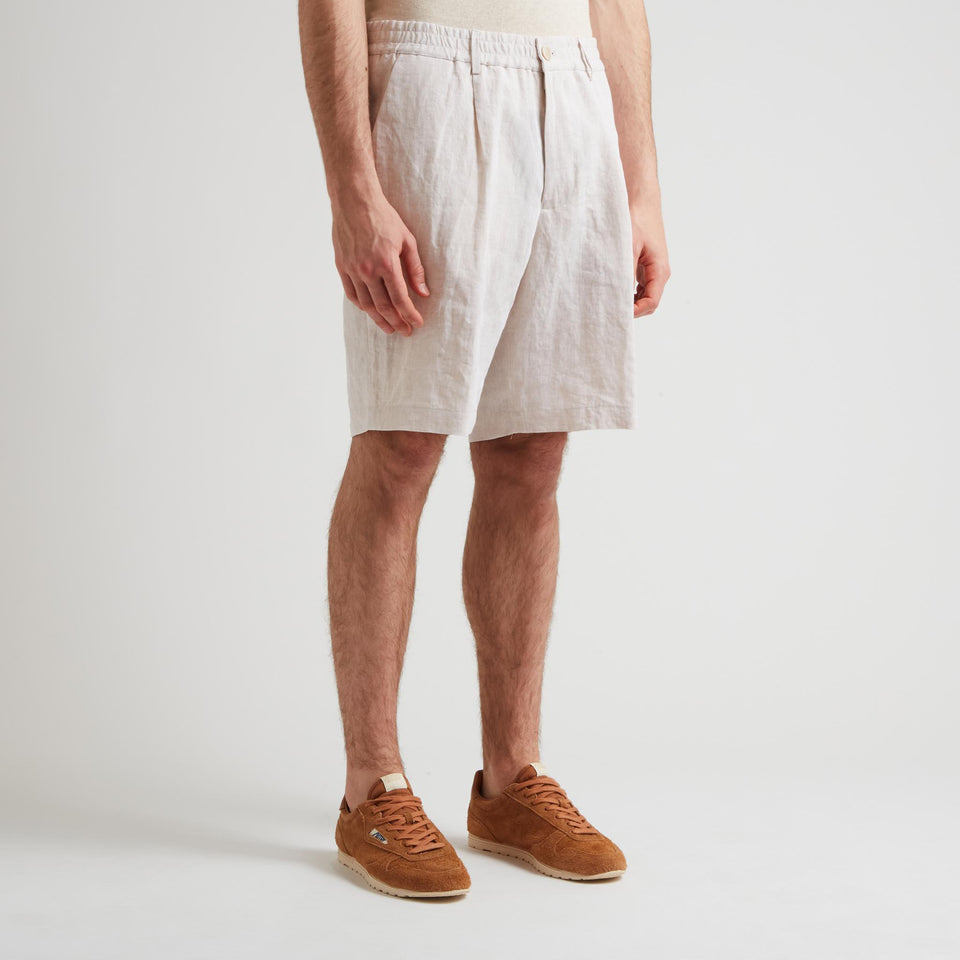 Shorts in lino beige