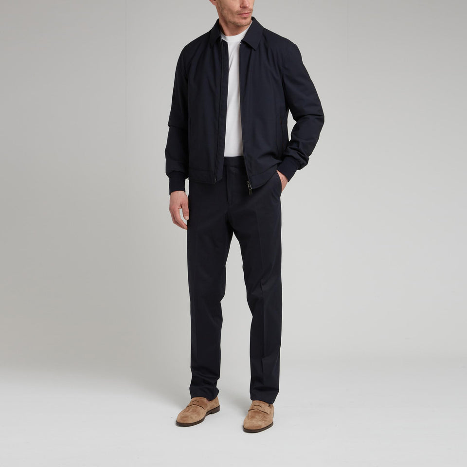 Giubbino in lana blu