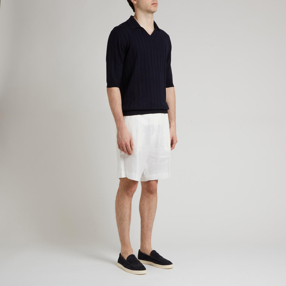 Polo in maglia blu 17U32PO15 31 CRUCIANI 