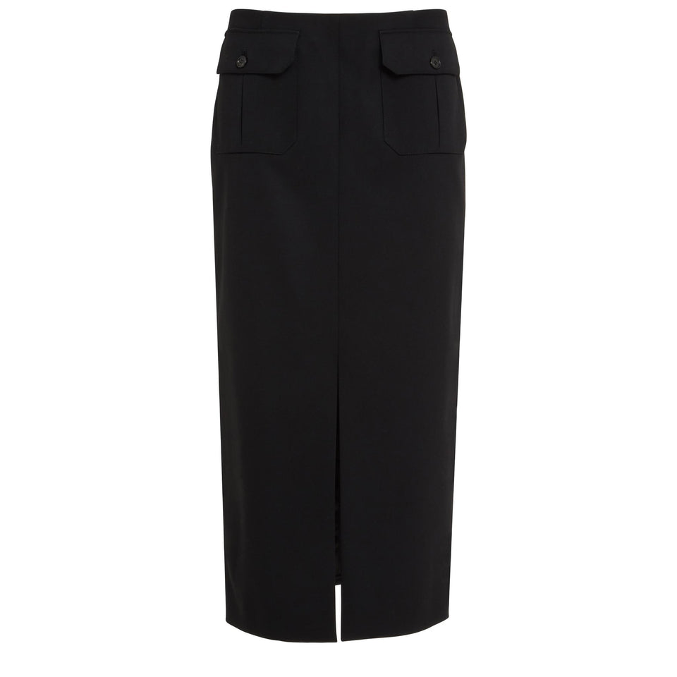 Gonna lunga in lana nera