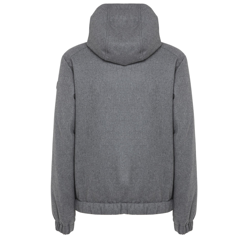 "Torrani" down jacket in grey fabric