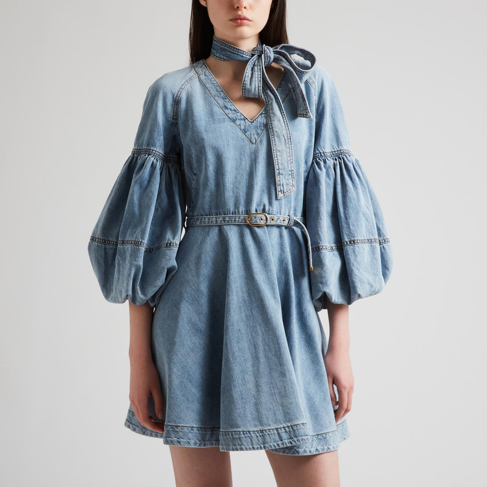 Blue denim dress