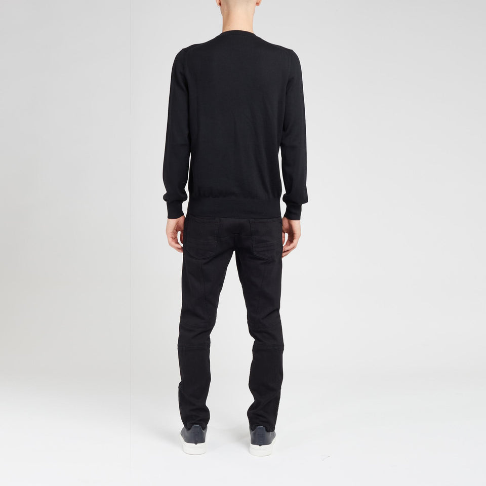 Black wool sweater