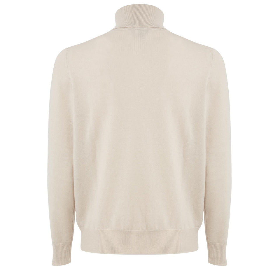 Maglia in cashmere beige
