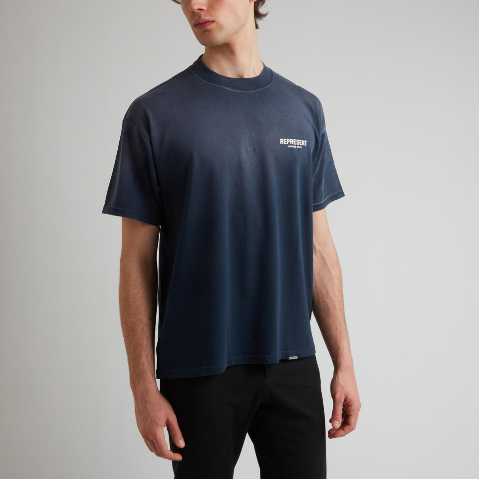 ''Owners club'' T-shirt in blue cotton