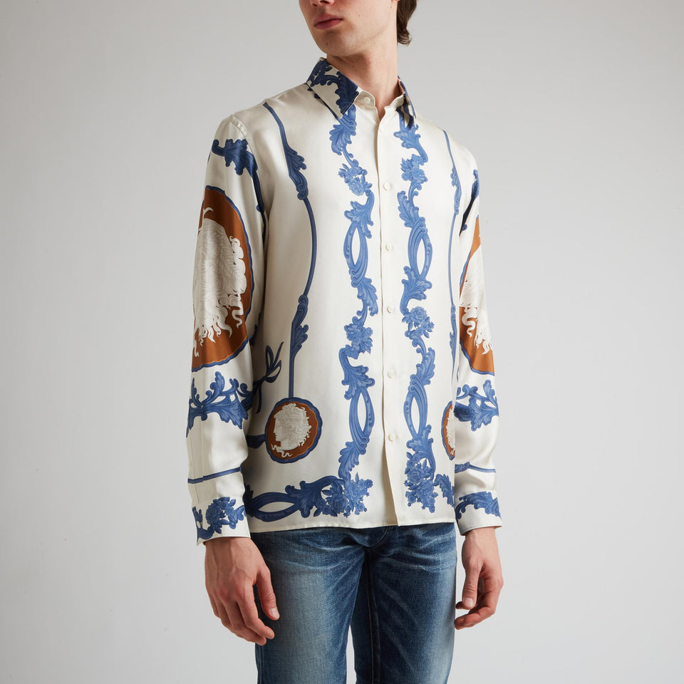 Camicia in seta multicolor