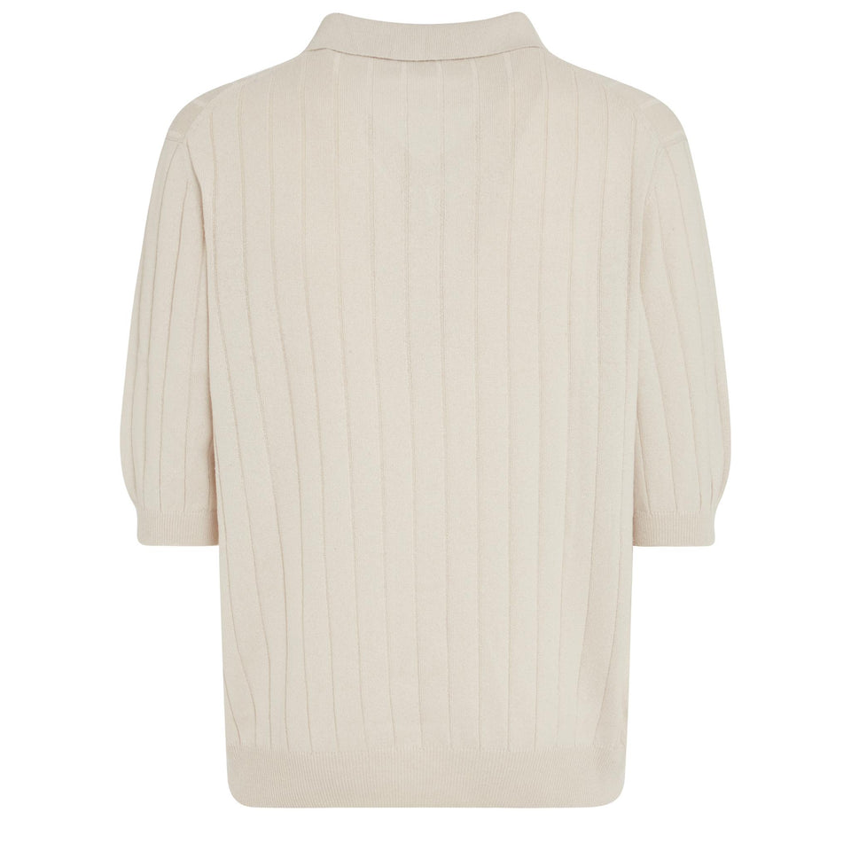 Polo in maglia beige 17U32PO15 2 CRUCIANI 