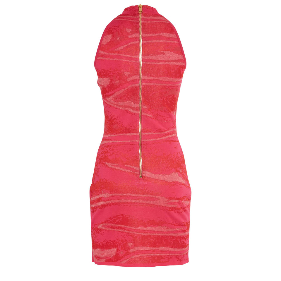 Fuchsia knitted dress