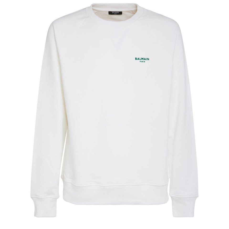 Felpa in cotone bianca