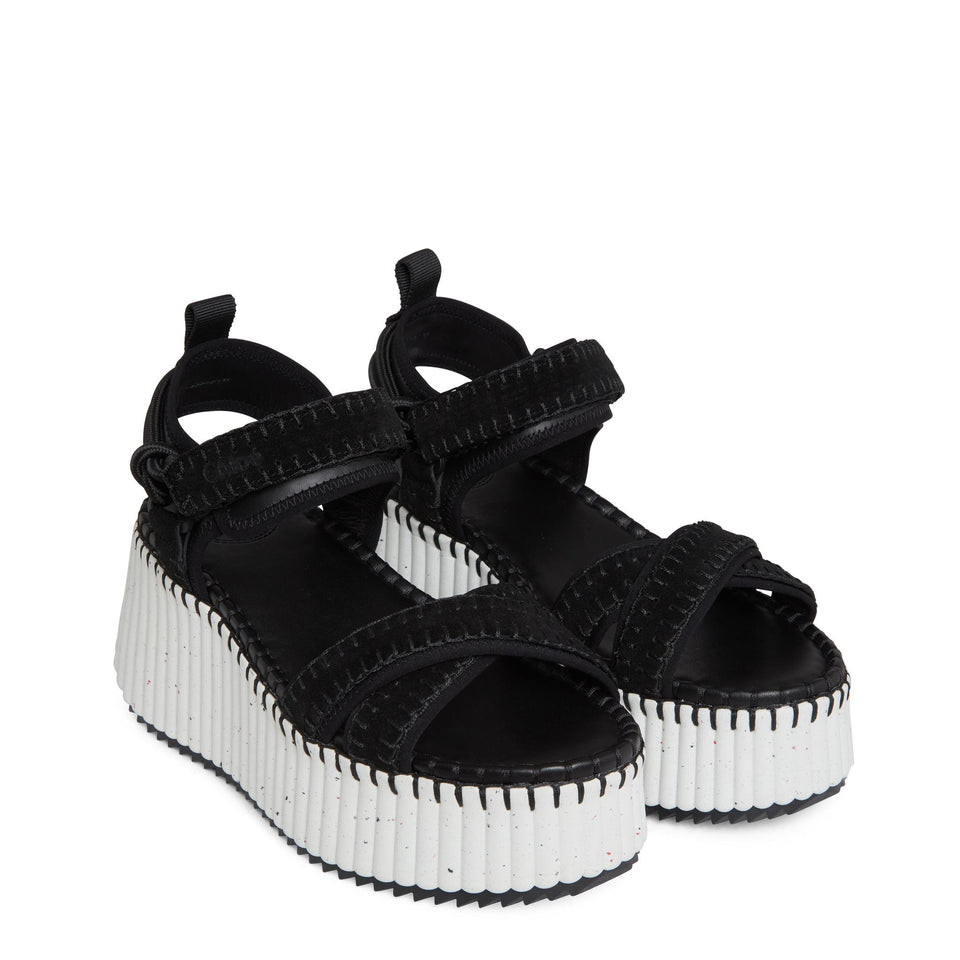 Sandali ''Nama'' in suede neri CHC24S870HT 001 CHLOE 