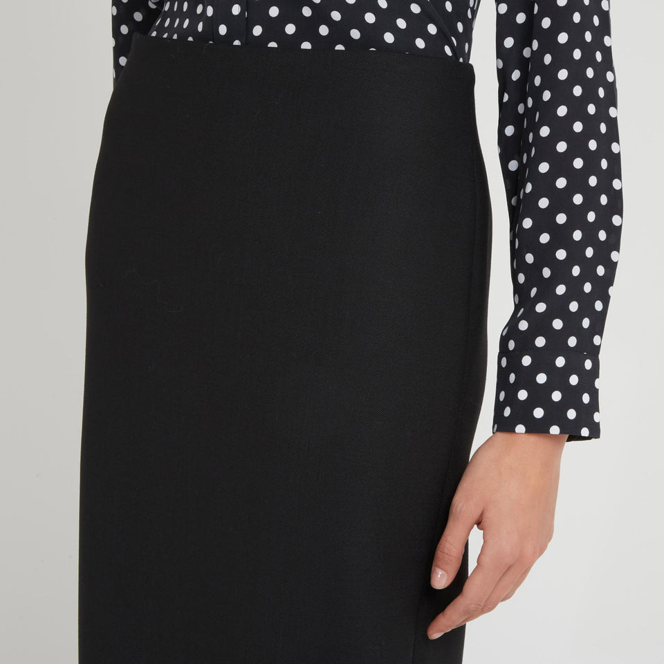 Gonna in tessuto nera