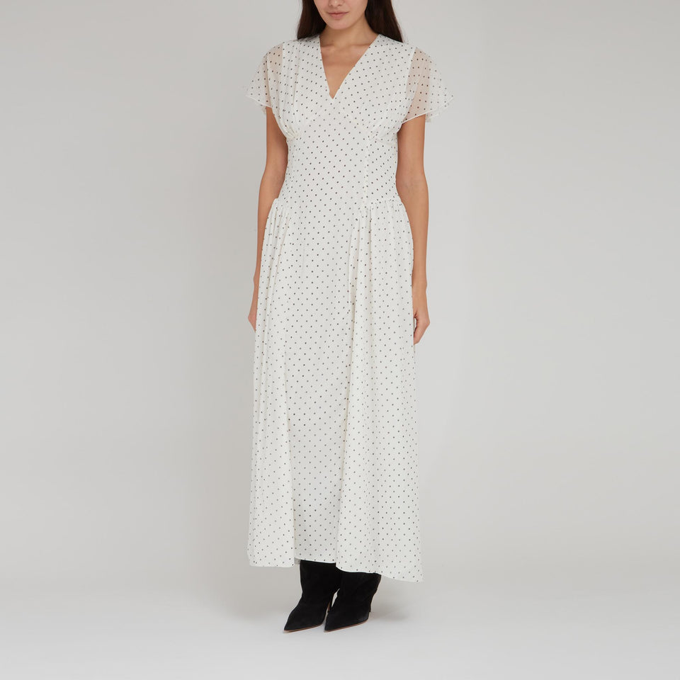 Abito lungo in tessuto  bianco