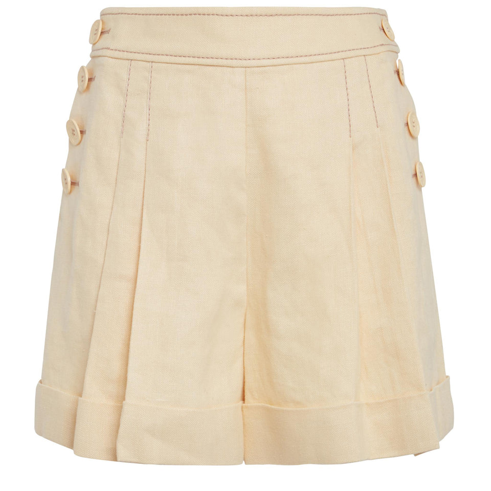 Shorts in lino beige - GIO MORETTI