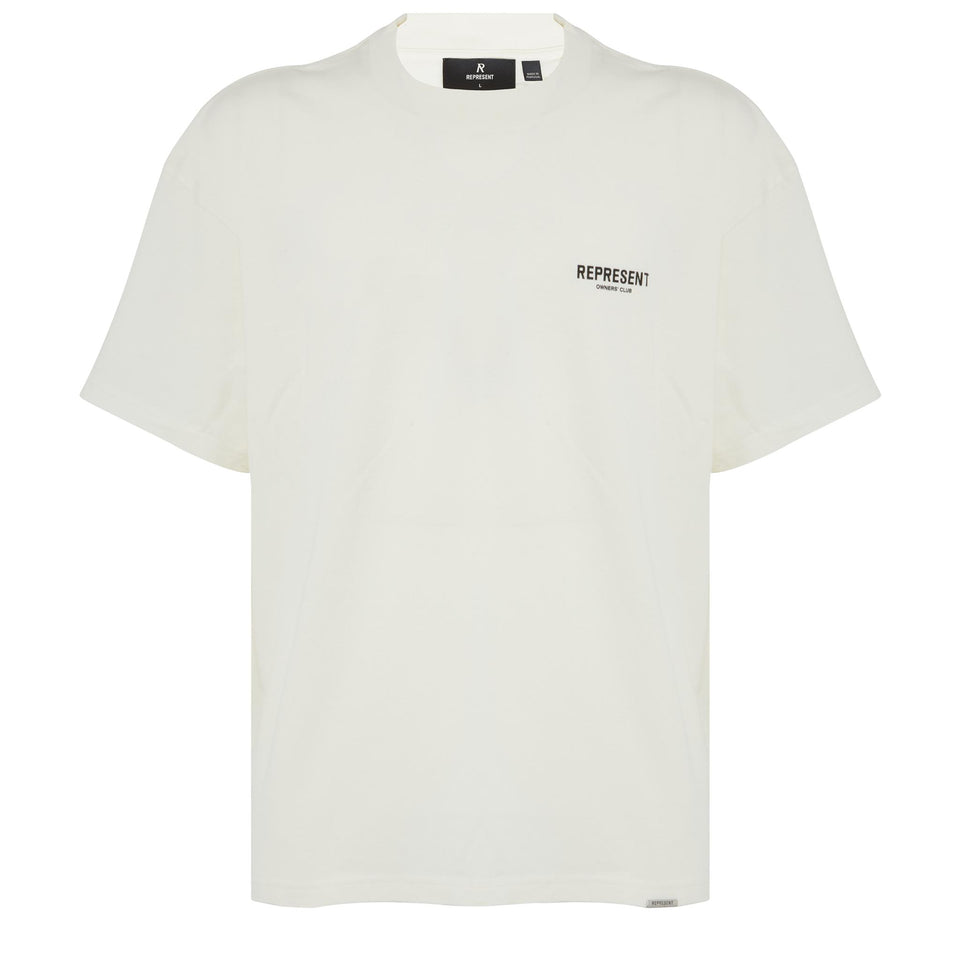 ''Owners club'' T-shirt in white cotton