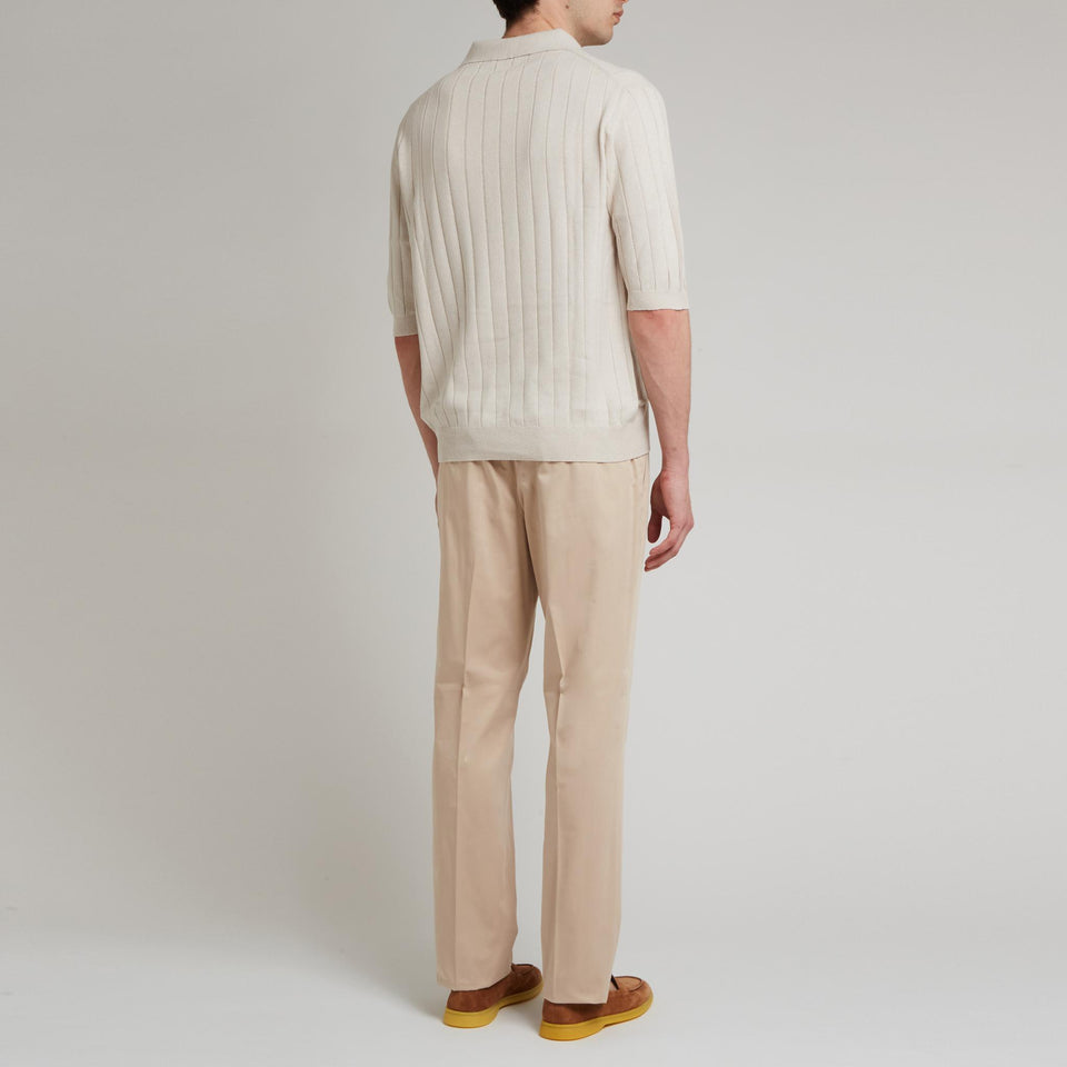 Polo in maglia beige 17U32PO15 2 CRUCIANI 