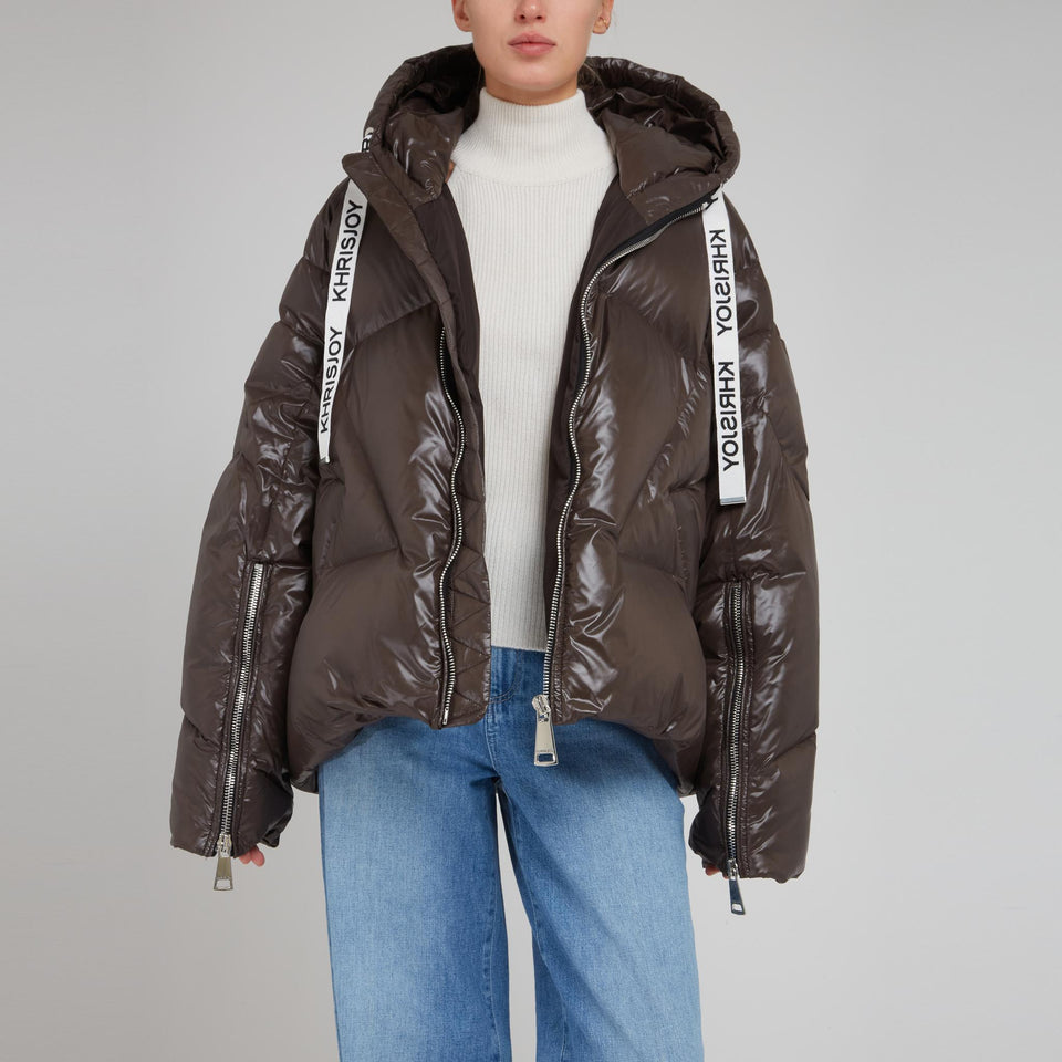 Piumino "Shy" in tessuto marrone