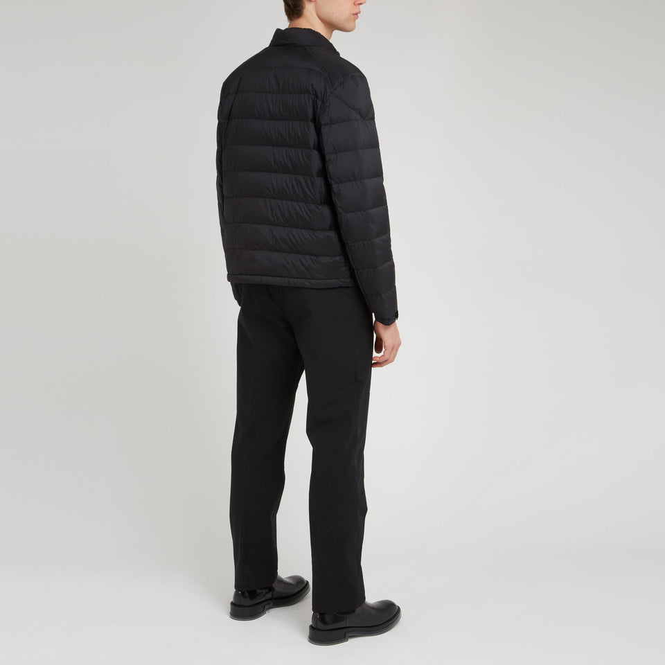 "Selves" down jacket in black fabric