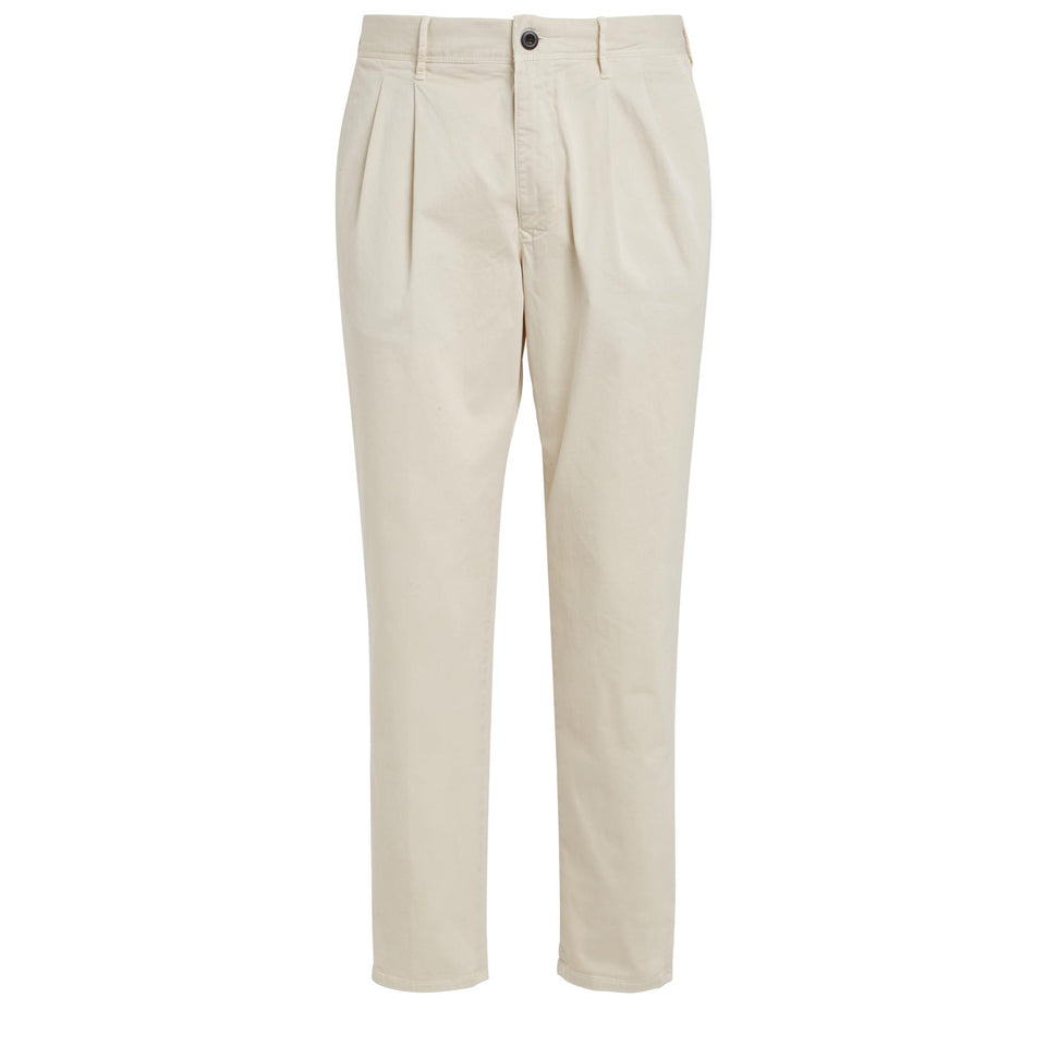 Pantalone in cotone beige