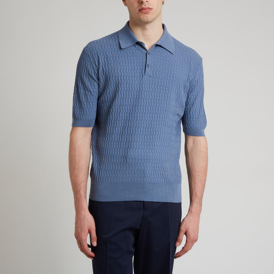 Light blue cotton polo