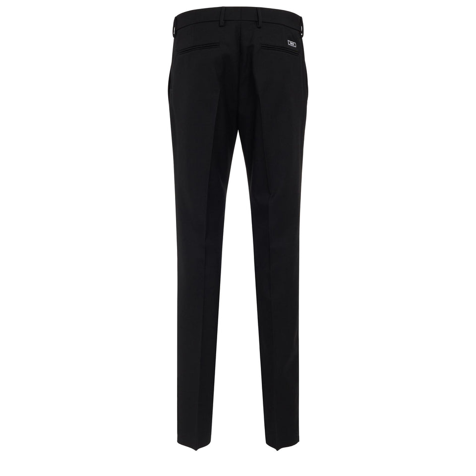 Pantalone sartoriale in lana nero