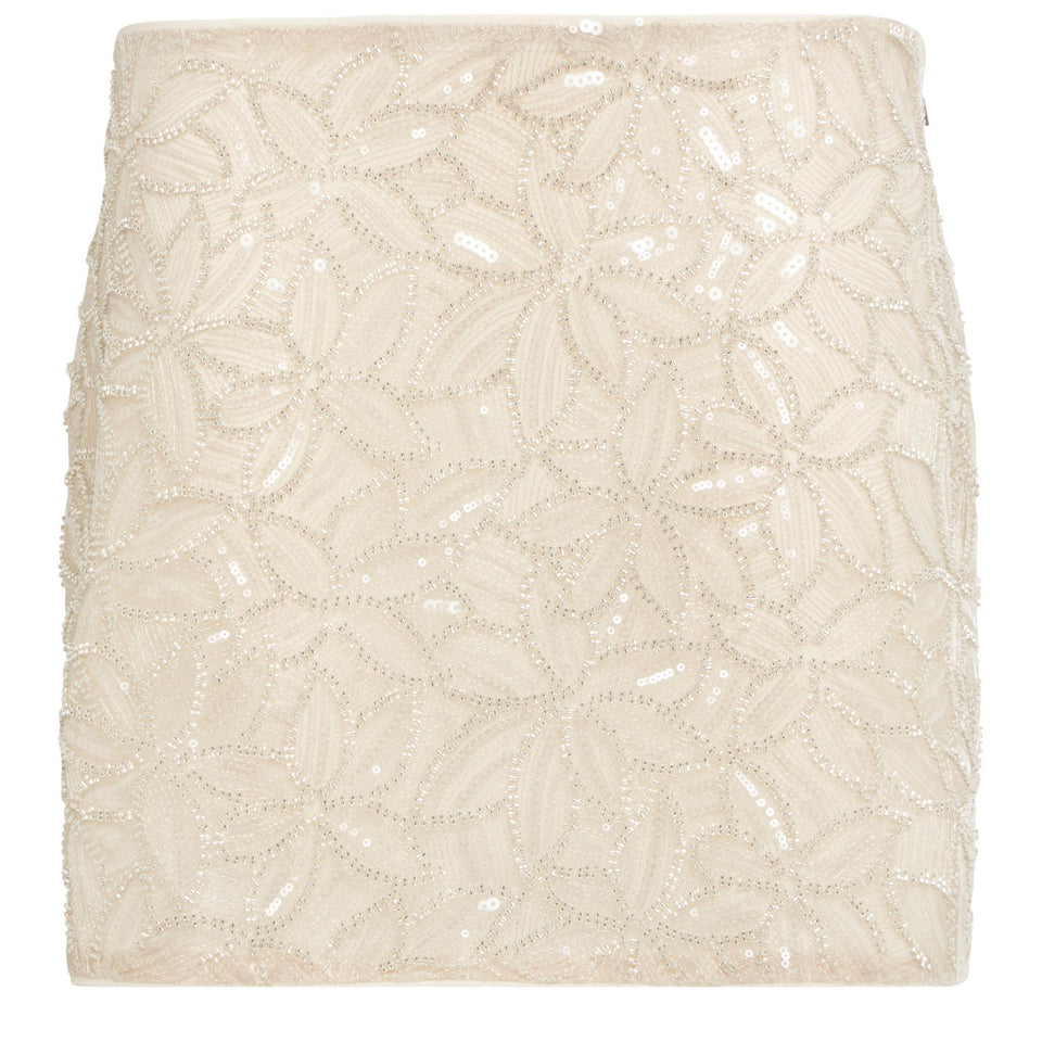"Matilda" mini skirt in white fabric