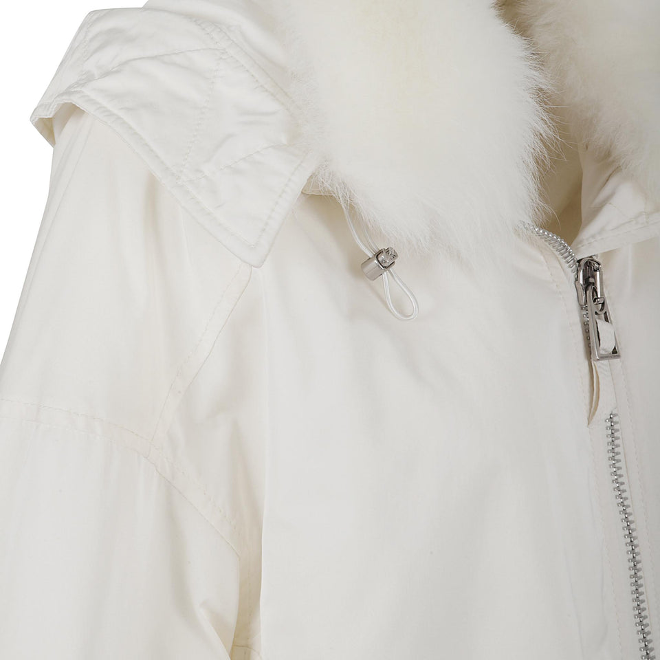 Parka in tessuto bianco D470B312 MTUUJ10606 ERMANNO SCERVINO 