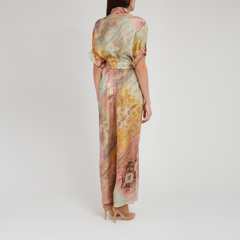 Camicia "Tallow" in seta multicolor