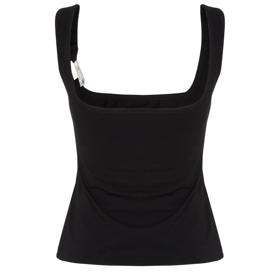 Canotta in tessuto nera