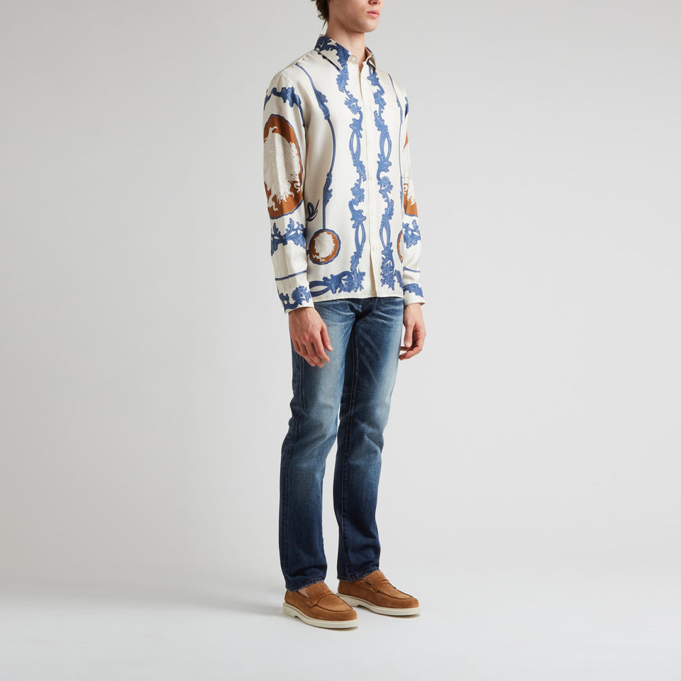 Camicia in seta multicolor