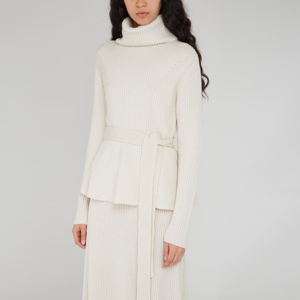 Maglia in lana bianca