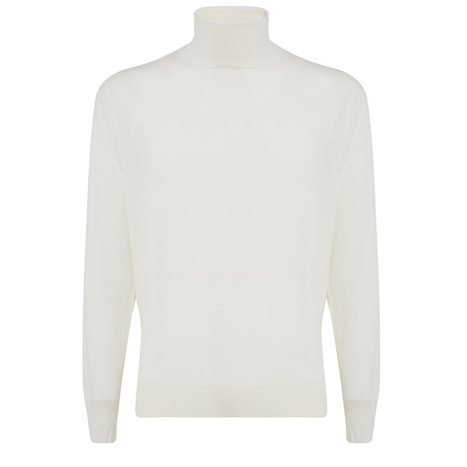 White wool sweater