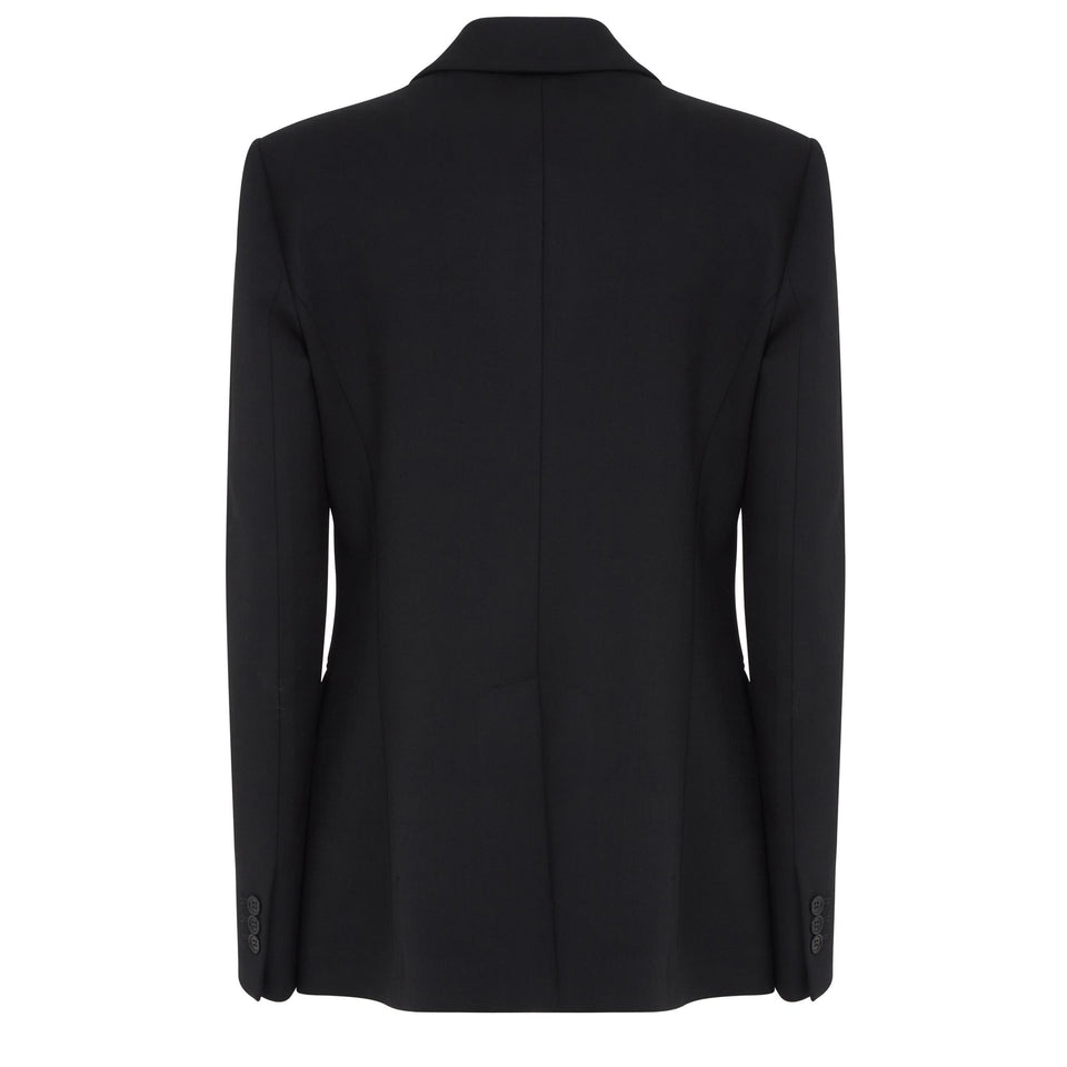 Giacca doppio petto in lana nera