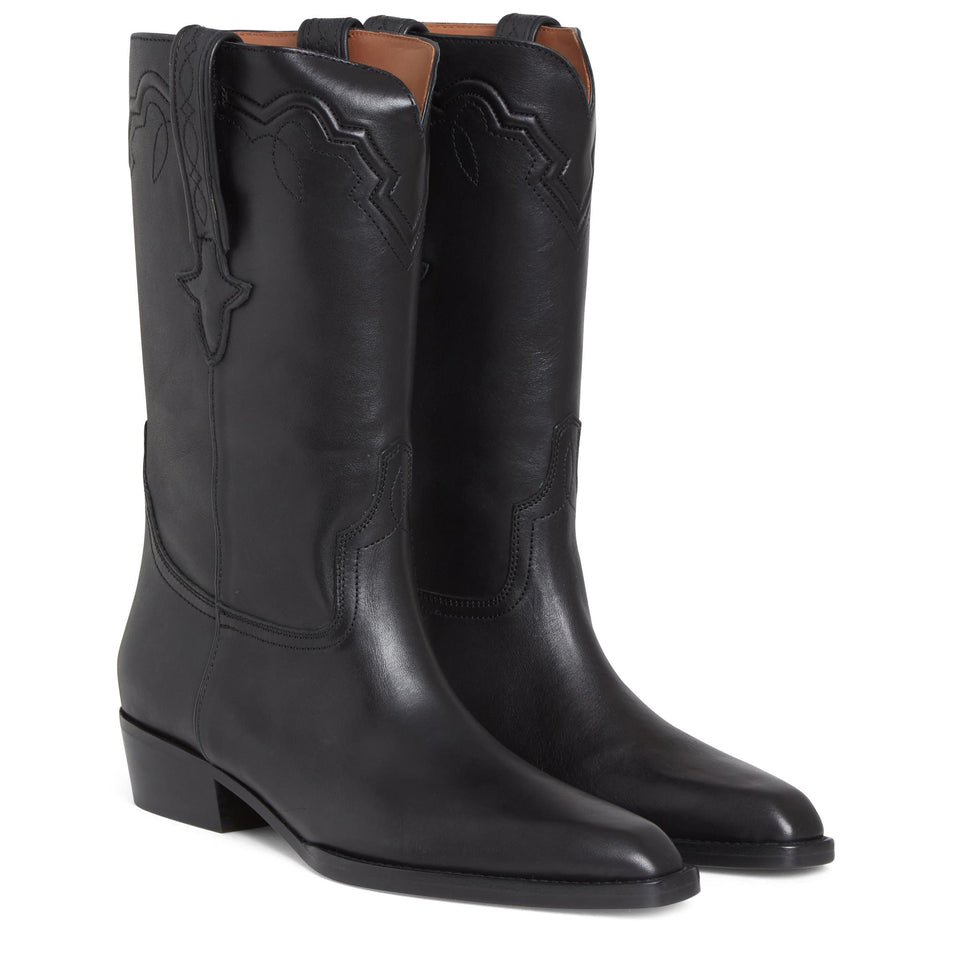 Stivaletto "Hilda" in pelle nero PX1452 XSVT1BLACK PARIS TEXAS 