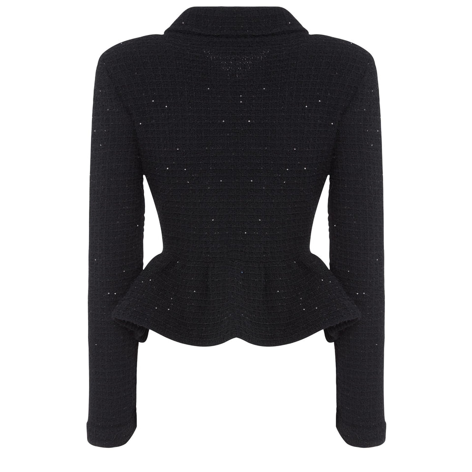 Giacca in tweed nera