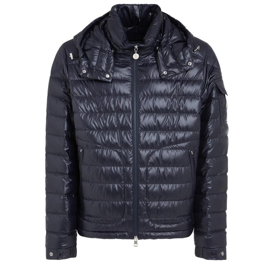 "Lauros" down jacket in blue fabric