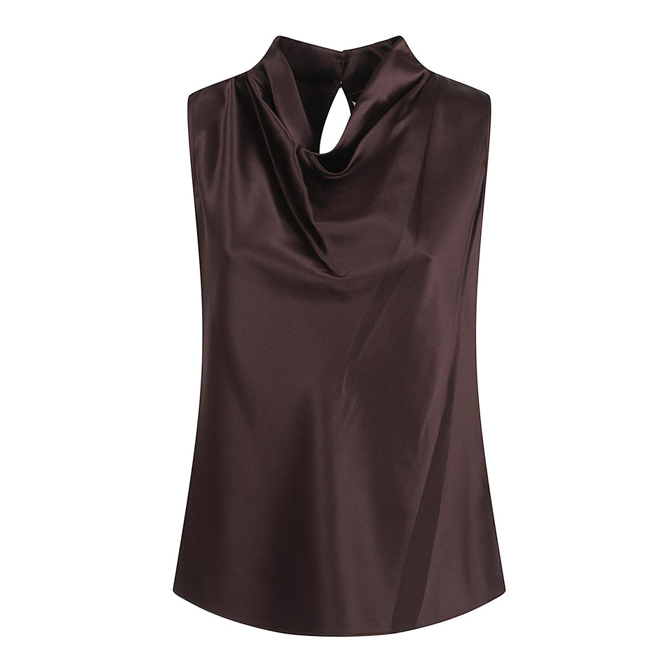 Top in tessuto marrone 2509FL5040278 L0189 VERONICA BEARD 