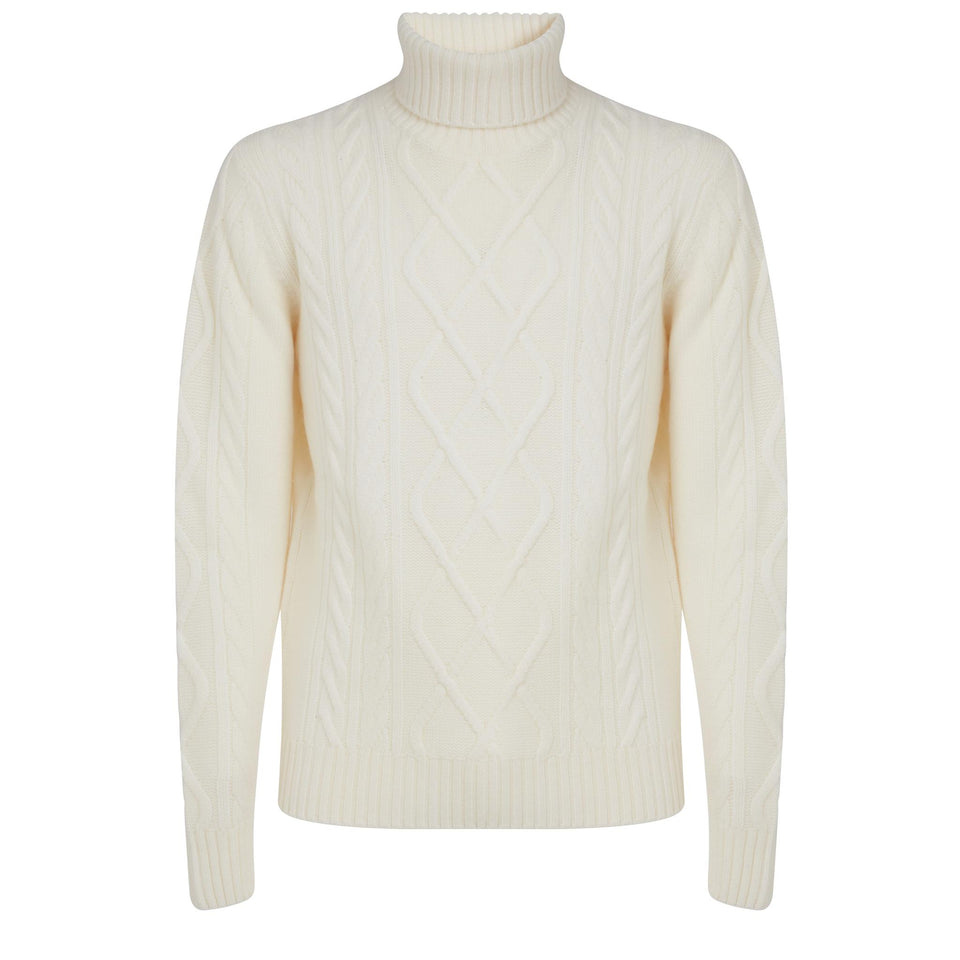 White cashmere sweater