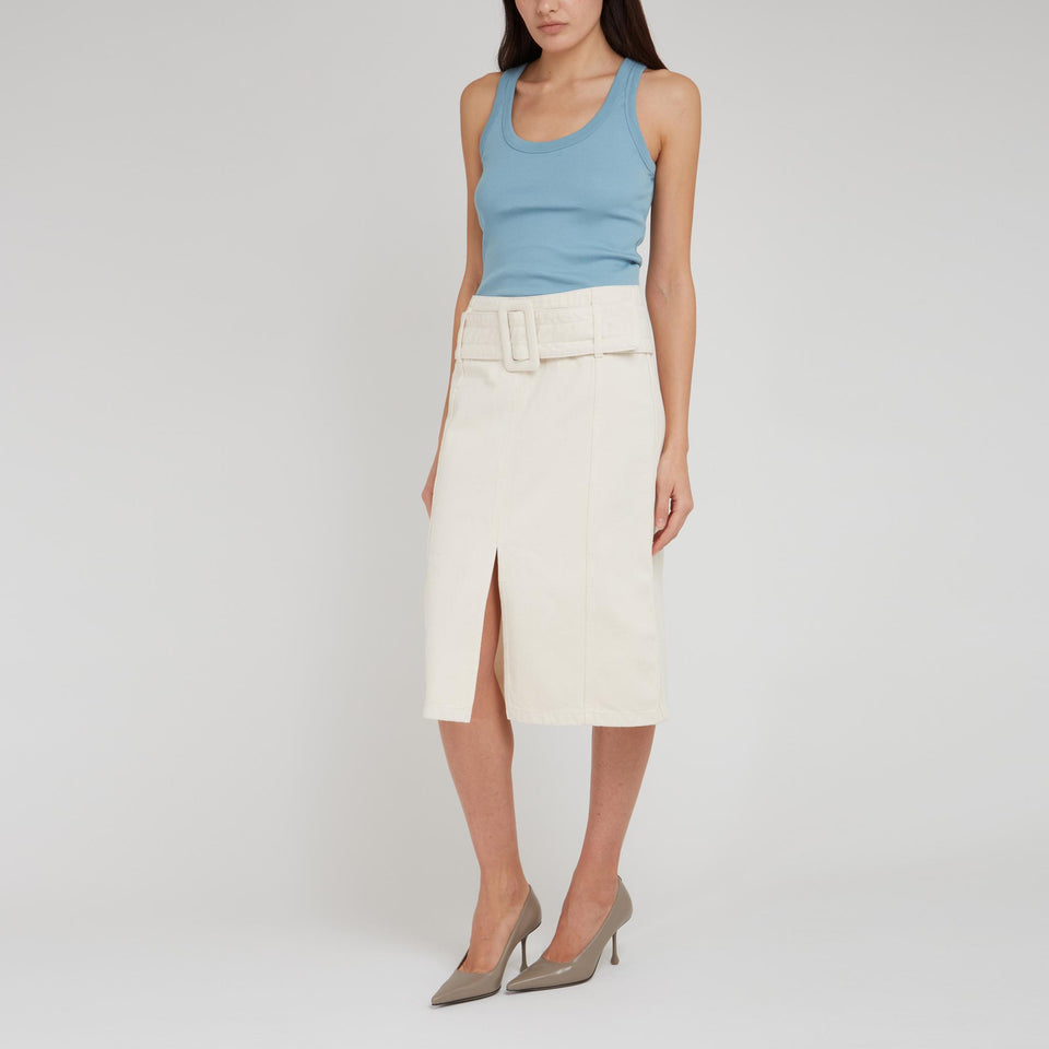 Canotta "Birke" in cotone azzurra