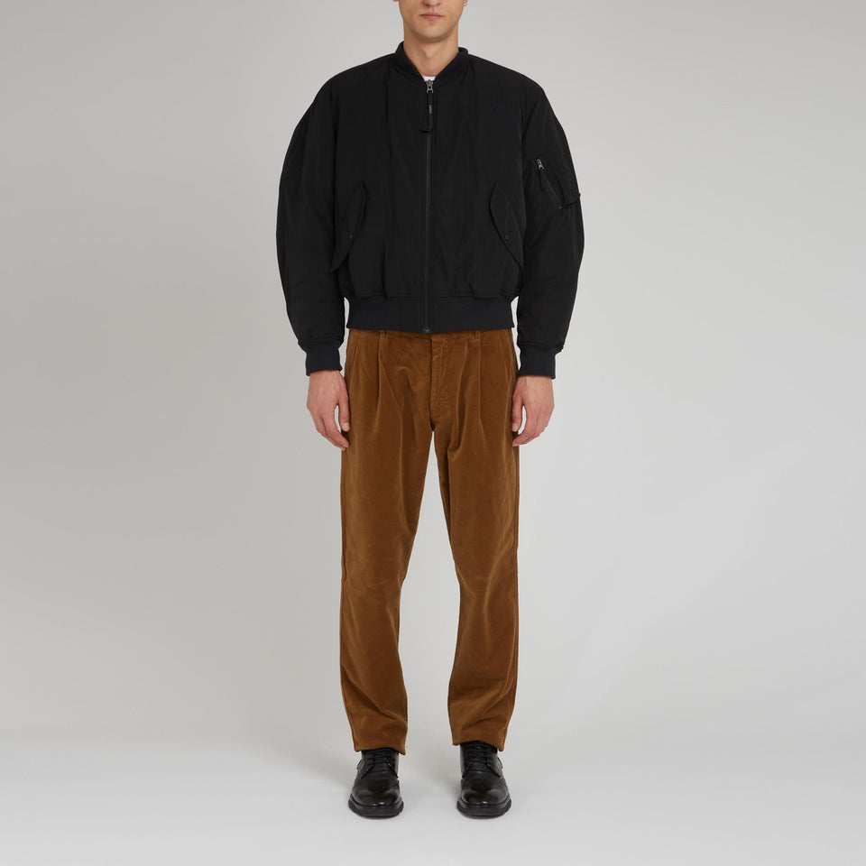 Bomber in tessuto nero