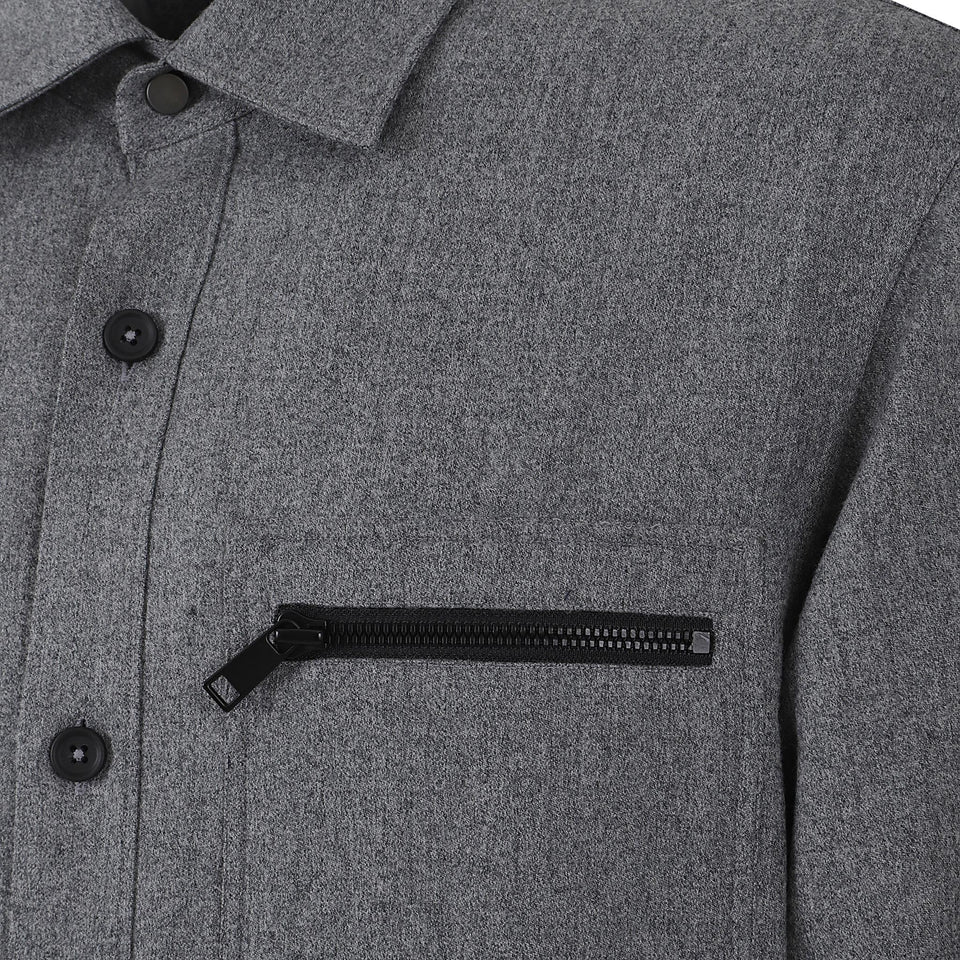 Camicia in techmerino grigia RUGV01A2 SOTM2200G-054 ZEGNA 