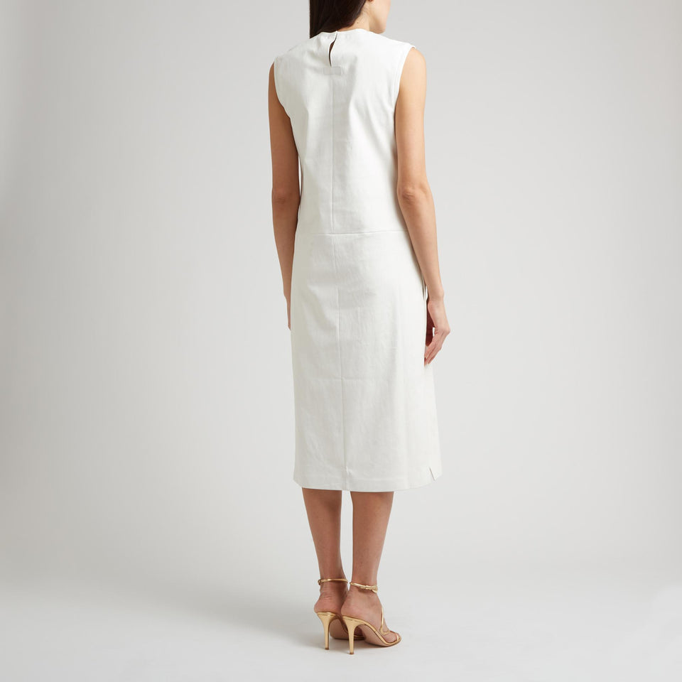 Abito "Caro" in pelle bianca