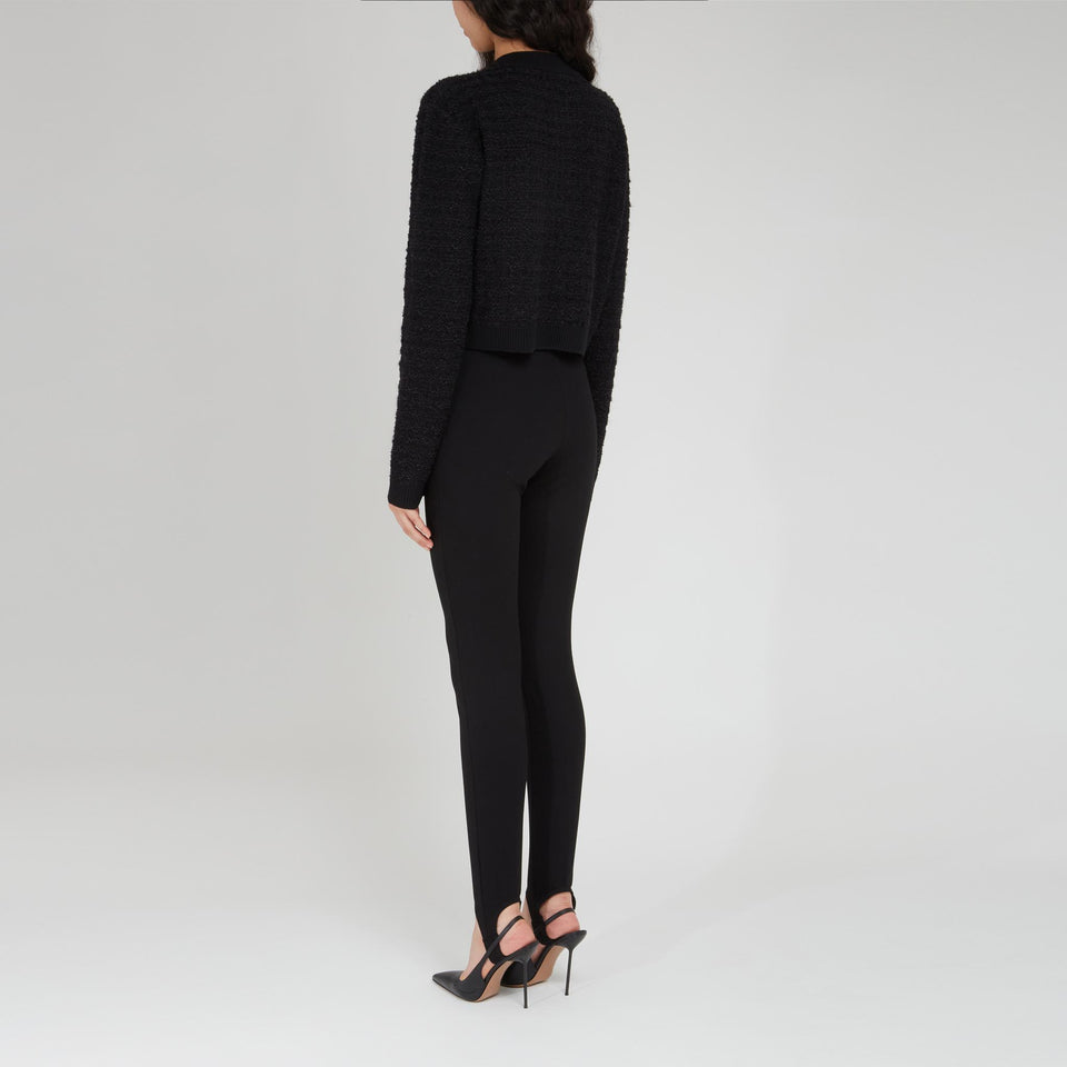 Black wool cardigan