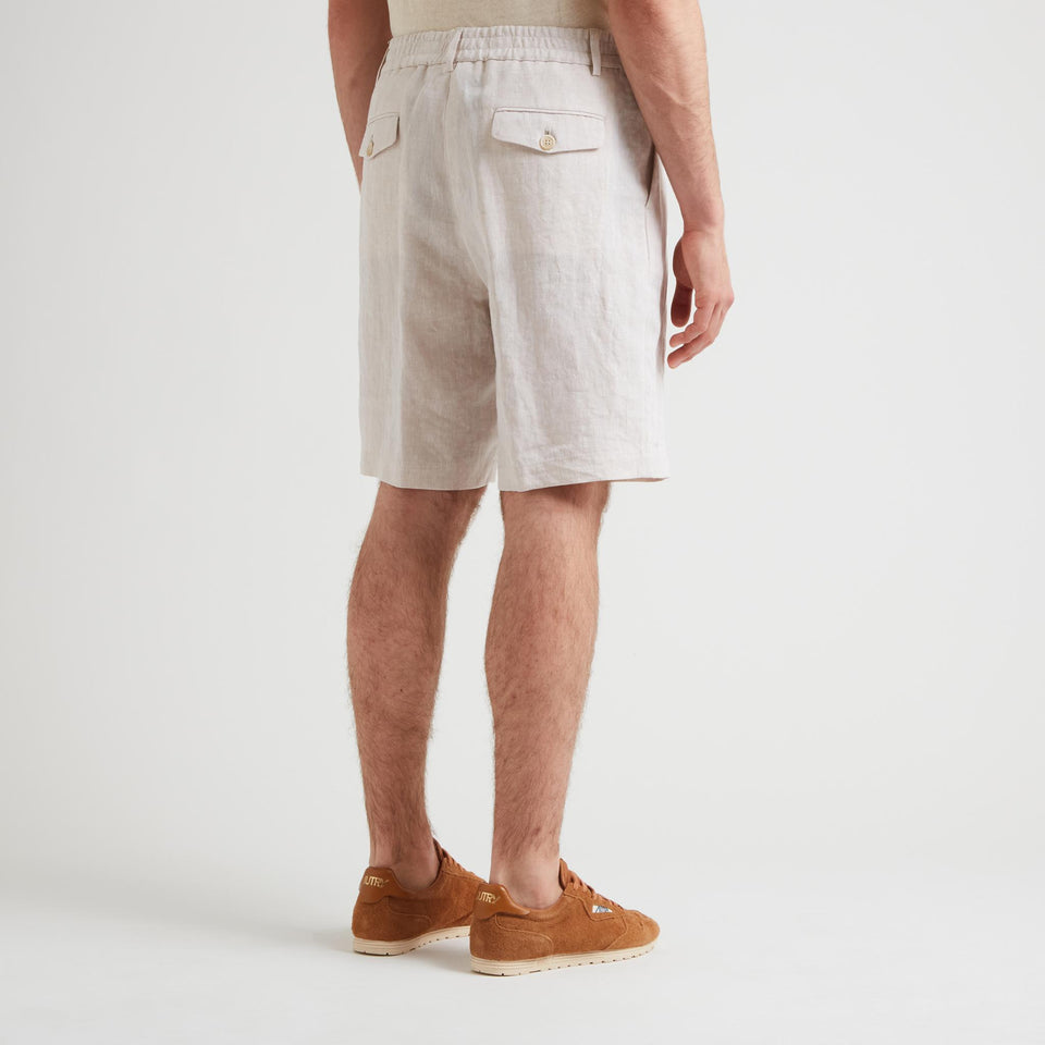 Shorts in lino beige