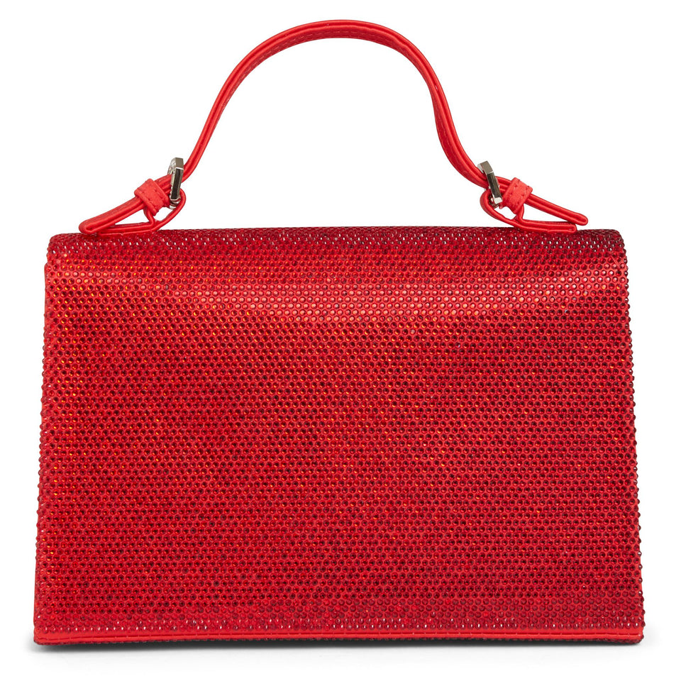 Borsa in cristalli rossa