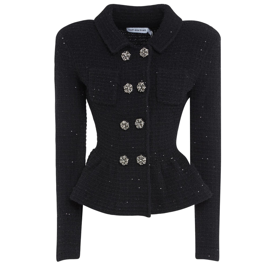 Giacca in tweed nera