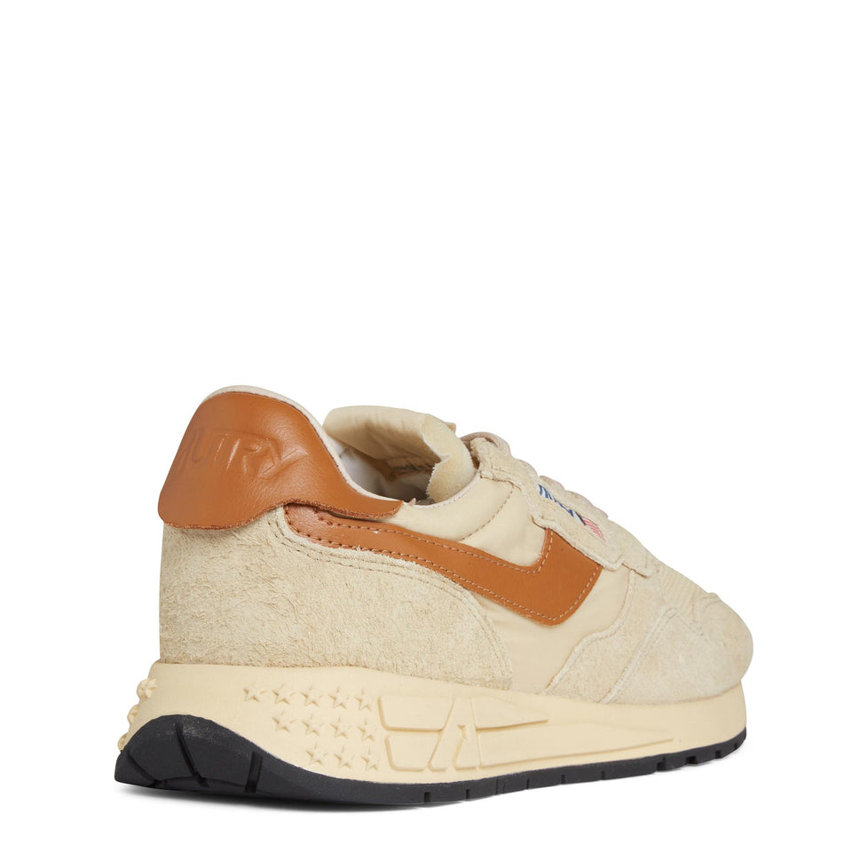 Sneakers "Reelwind" in pelle beige WWLM-UT10 ECRU/CATHSPY AUTRY 