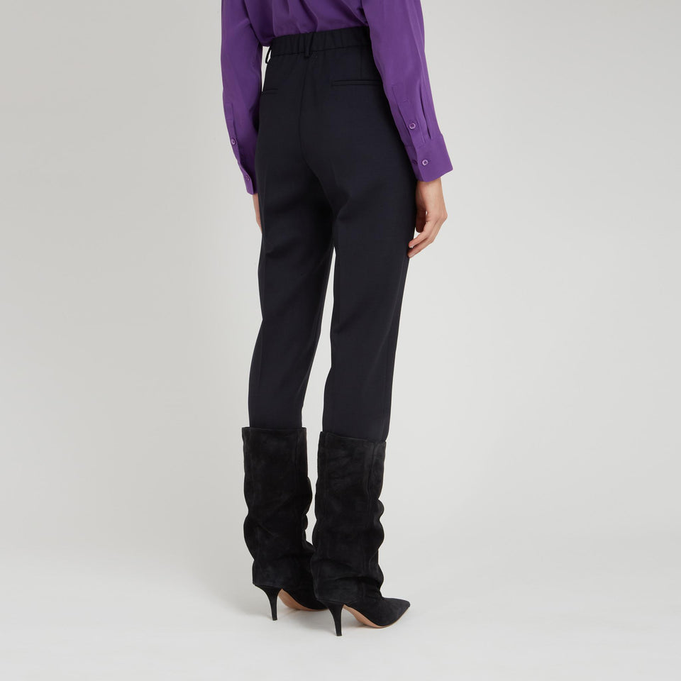 Tailored trousers in blue wool