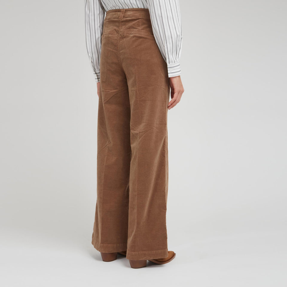 Pantalone "Sasha" in tessuto beige