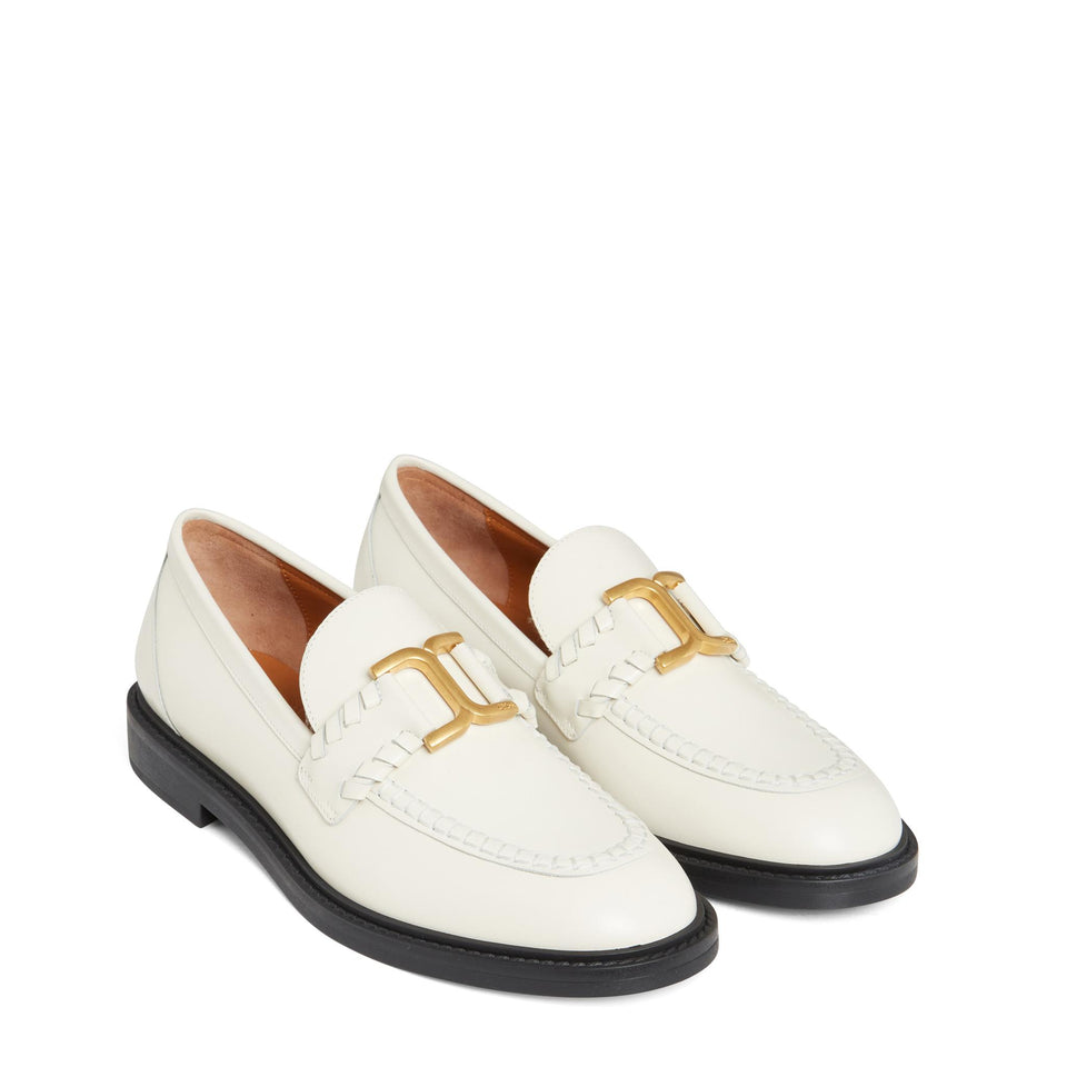 Mocassino ''Marcie'' in pelle bianca CHC23A911EY 122 CHLOE 